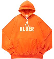 BLUER TEAM HOODIE ORANGE,Namerclothing♥♥♡