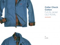 collar check cotton jacket