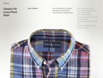 Classic-Fit Linen Plaid Shirt