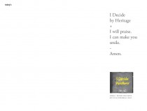 I decide by Heritage