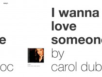 I wanna love someone by carol duboc