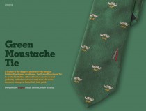 Green Moustache Tie by Rugby