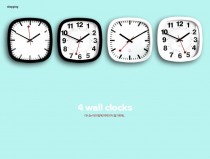 4 wall clocks