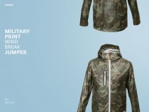 Military Print Wind Break Jumper, Burton