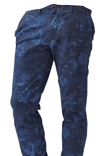 Lived-in skinny floral pant