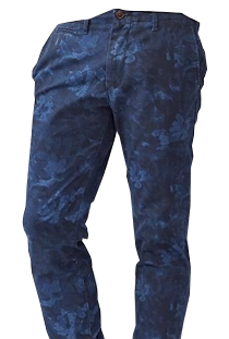 Lived-in skinny floral pant