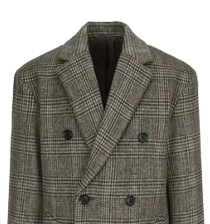 brown check wool long coat, maestro♥♥♥♥