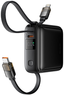 Dual Built-in Cable Fast Charging Mini Power Bank 10,000mAh 22.5W, Mcdodo●●●●